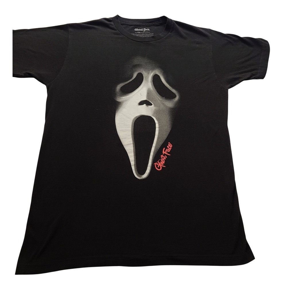 Ghost Face Scream Movie Graphic T-Shirt Black Bioworld Horror Men's Size M NWOT